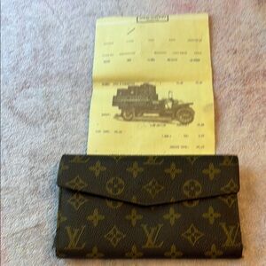 Louis Vuitton Vintage Brown and Gold Monogram Wallet